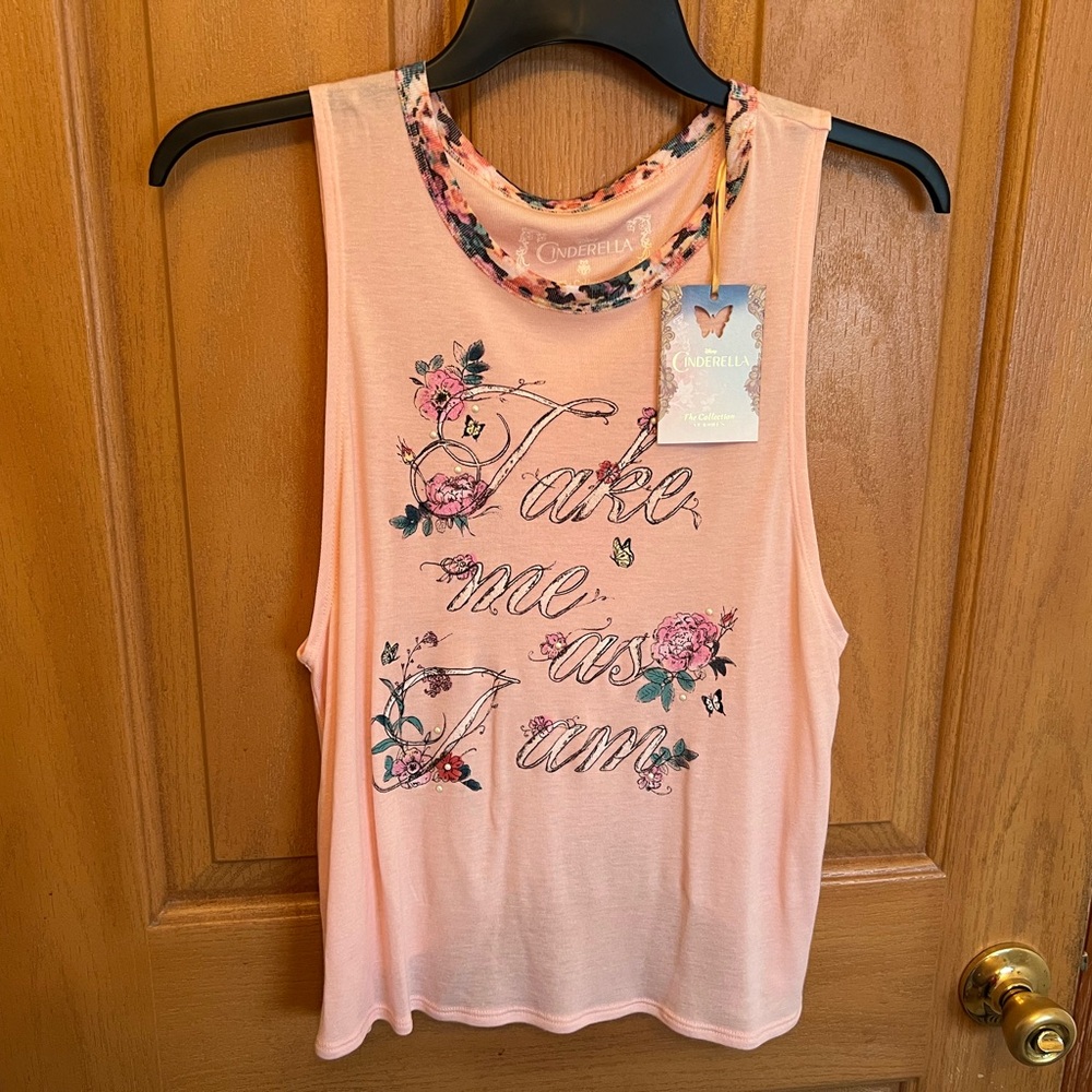 LC Lauren Conrad Pink Floral Graphic Tee